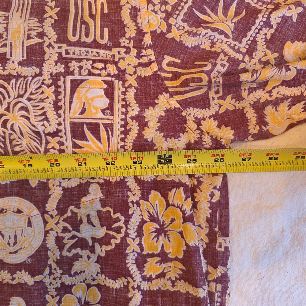 USC Trojans Hawaii Ke Nui‎ College Novelty Print Aloha Shirt XXL - Picture 5 of 6